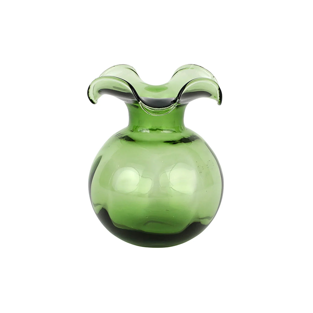 Hibiscus Glass Dark Green Bud Vase - Zinnias Gift Boutique